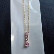 【8405】Pink Dew Drop Collarbone Chain