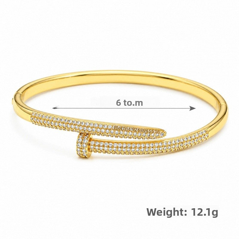 Irregular Copper Bangle With Electroplated Gold Plating Process For Stylish Wear