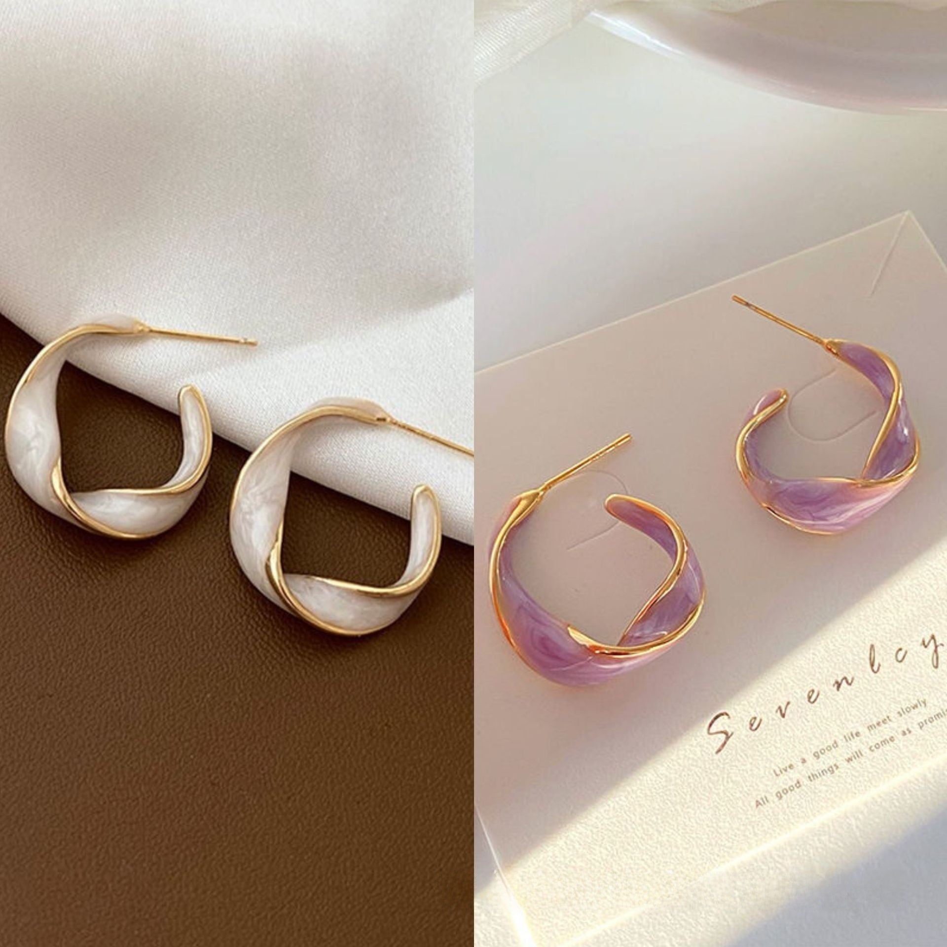 For Unisex Purple Alloy Earrings Featuring Electroplated Craftsmanship With Retro Style Stud Earrings