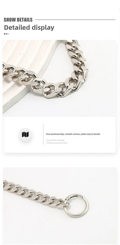 Solid Color Metal Bag Strap With Sweet Style For Elegant And Chic Accessories