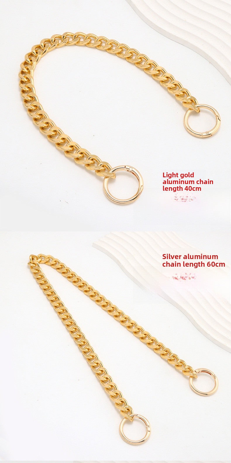 Solid Color Metal Bag Strap With Sweet Style For Elegant And Chic Accessories