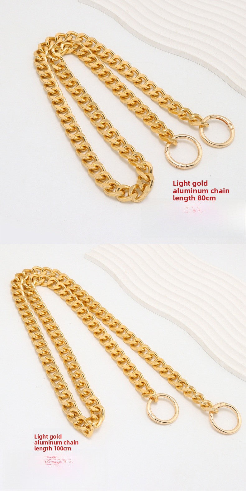 Solid Color Metal Bag Strap With Sweet Style For Elegant And Chic Accessories