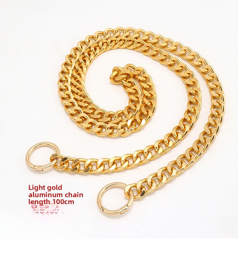 Solid Color Metal Bag Strap With Sweet Style For Elegant And Chic Accessories