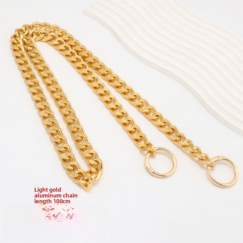 Solid Color Metal Bag Strap With Sweet Style For Elegant And Chic Accessories