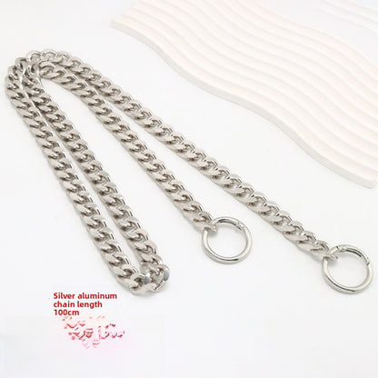 Solid Color Metal Bag Strap With Sweet Style For Elegant And Chic Accessories