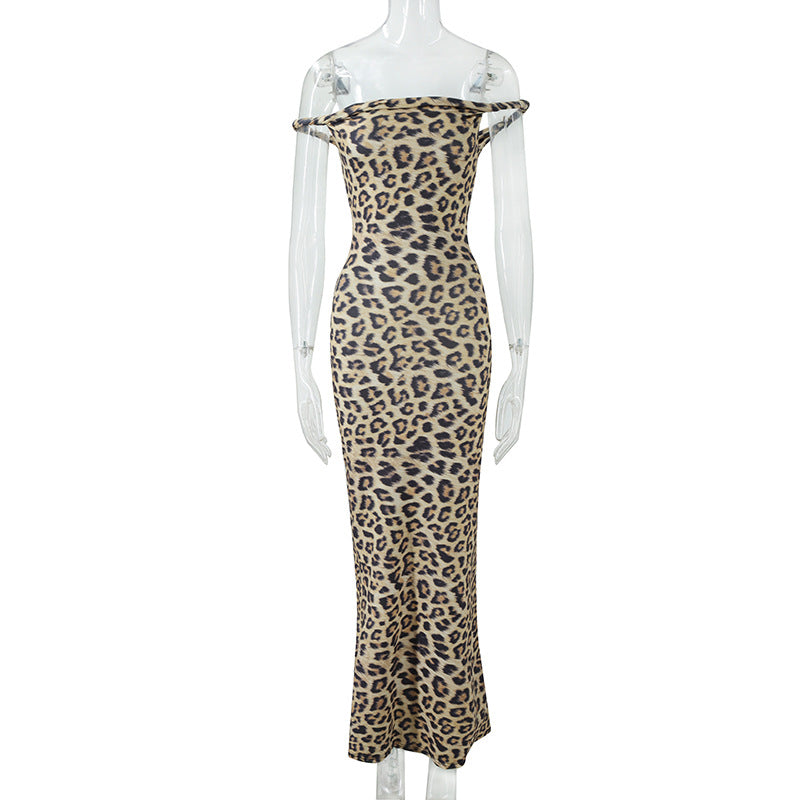 Sexy Sleeveless Abstract Bodycon Dress With Boat Neck In Polyester For Casual Occasion