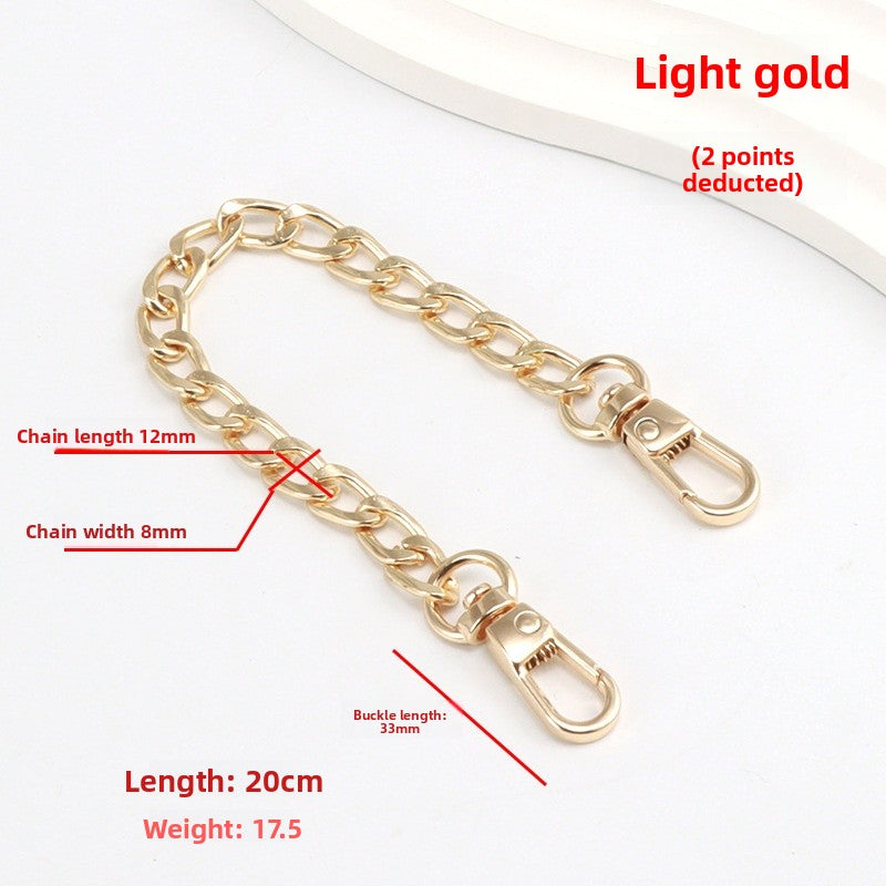 Solid Color Metal Bag Strap Accessory Featuring Durable Design For Stylish Bag Enhancement