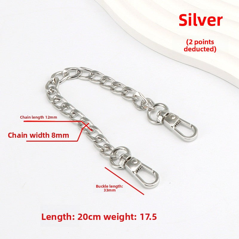 Solid Color Metal Bag Strap Accessory Featuring Durable Design For Stylish Bag Enhancement