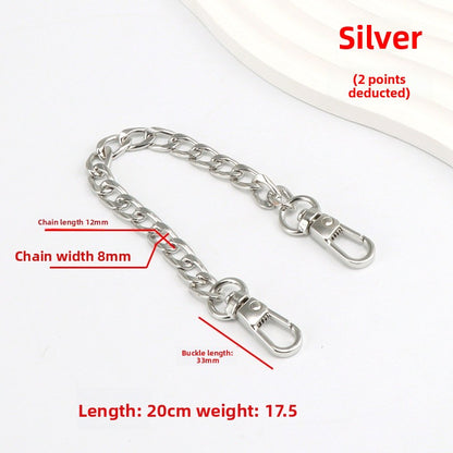 Solid Color Metal Bag Strap Accessory Featuring Durable Design For Stylish Bag Enhancement