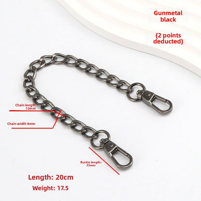 Solid Color Metal Bag Strap Accessory Featuring Durable Design For Stylish Bag Enhancement