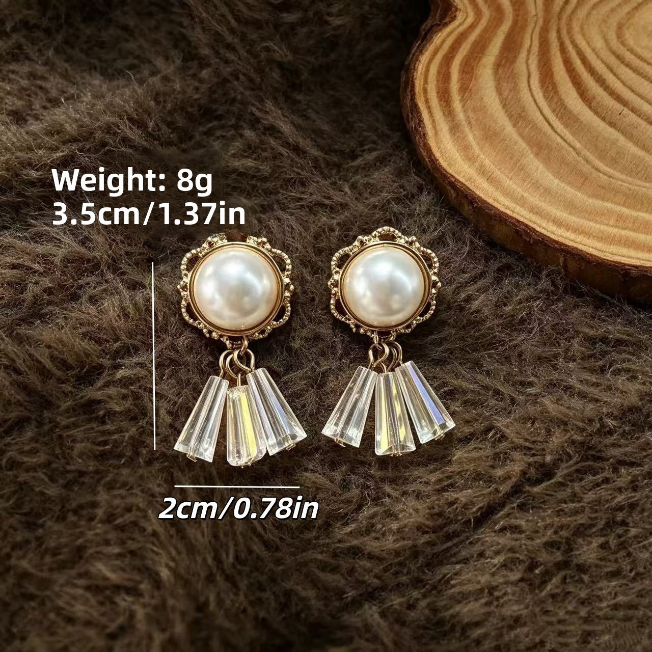 Unisex Tassel Earrings For Stud Featuring 925 Sterling Silver Ear Pins And Crystal Inlay Made Of Zinc Alloy