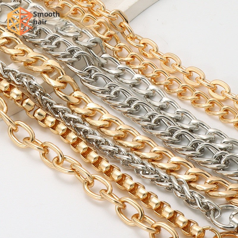 Solid Color Bag Strap In Zinc Alloy Featuring Streetwear Style For Durable And Trendy Accessories