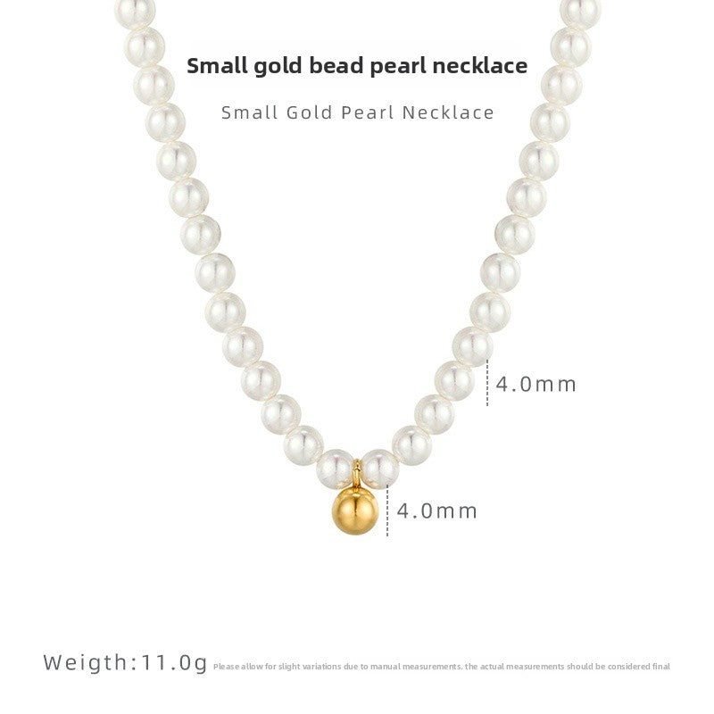 Handmade Freshwater Pearl Necklace For Women Featuring 5-6mm Simple Style Pearls