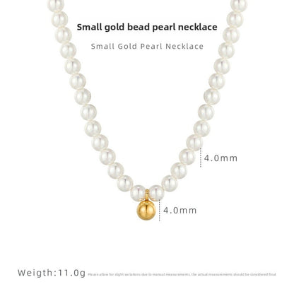 Handmade Freshwater Pearl Necklace For Women Featuring 5-6mm Simple Style Pearls