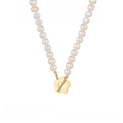Handmade Freshwater Pearl Necklace For Women Featuring 5-6mm Simple Style Pearls