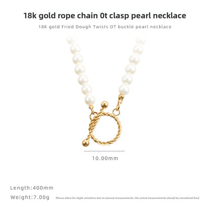 Handmade Freshwater Pearl Necklace For Women Featuring 5-6mm Simple Style Pearls