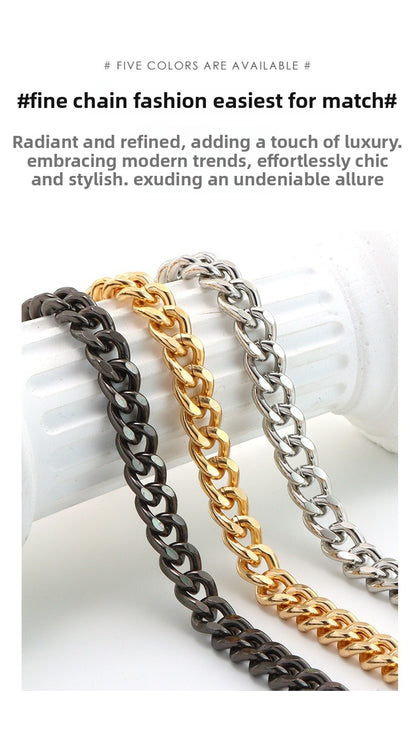 Solid Color Bag Strap In Zinc Alloy Featuring Streetwear Style For Durable And Trendy Accessories