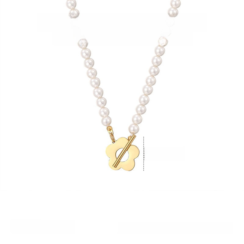 Handmade Freshwater Pearl Necklace For Women Featuring 5-6mm Simple Style Pearls