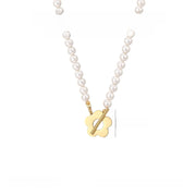 OT Clasp Flower Shell Bead Necklace