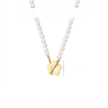 Handmade Freshwater Pearl Necklace For Women Featuring 5-6mm Simple Style Pearls