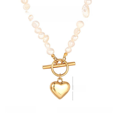 Handmade Freshwater Pearl Necklace For Women Featuring 5-6mm Simple Style Pearls