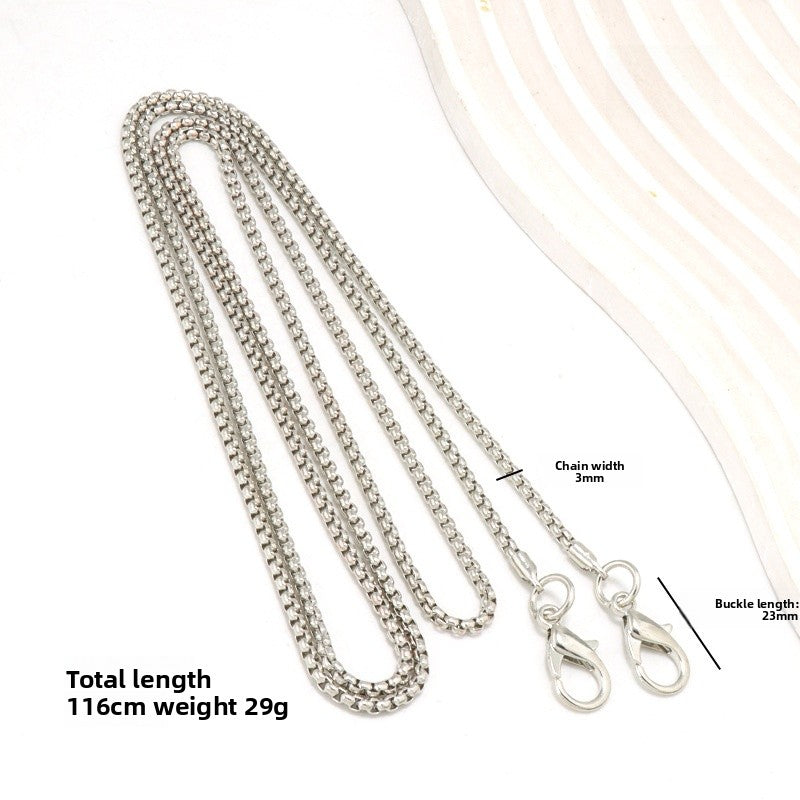 Solid Color Bag Strap In Zinc Alloy Featuring Streetwear Style For Durable And Trendy Accessories
