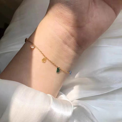 Sweet Zircon Necklace In Colour Featuring Zircon Inlay For Elegant Style