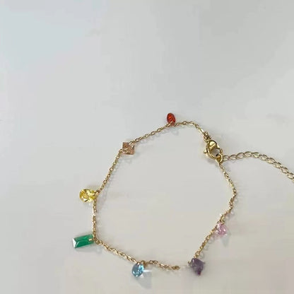 Sweet Zircon Necklace In Colour Featuring Zircon Inlay For Elegant Style