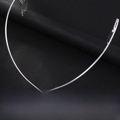 Simple Style V Shape Hair Comb For Women In Silver Metal, Perfect For Wedding Season
