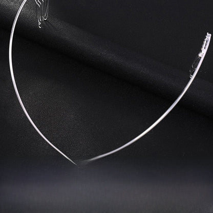 Simple Style V Shape Hair Comb For Women In Silver Metal, Perfect For Wedding Season