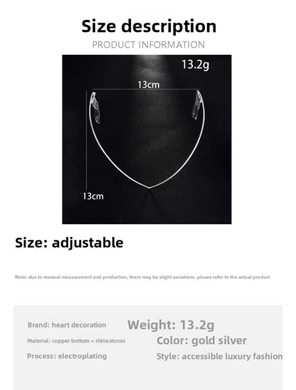 Simple Style V Shape Hair Comb For Women In Silver Metal, Perfect For Wedding Season