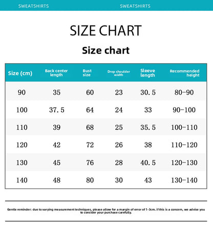 Cartoon Cotton Pullover Children's Sweatshirt With Round Neck And Long Sleeves For Toddlers In Spring
