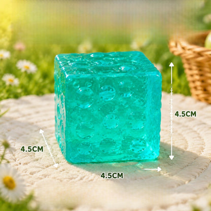 Square Transparent Squishy Toy Made Of Soft TPR Material For Stress Relief And Sensory Play