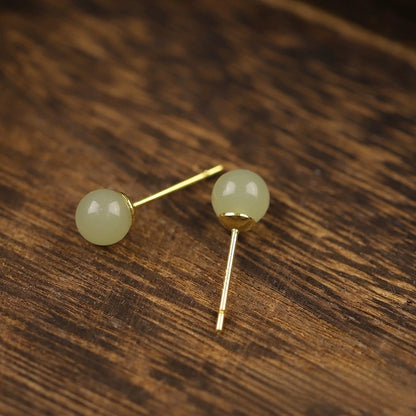U Shape Stud Earrings For Women With Stone Texture, Electroplated Finish, Featuring 925 Sterling Silver Posts And Synthetic Gemstones