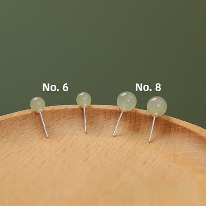U Shape Stud Earrings For Women With Stone Texture, Electroplated Finish, Featuring 925 Sterling Silver Posts And Synthetic Gemstones