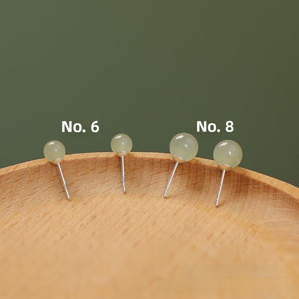 U Shape Stud Earrings For Women With Stone Texture, Electroplated Finish, Featuring 925 Sterling Silver Posts And Synthetic Gemstones