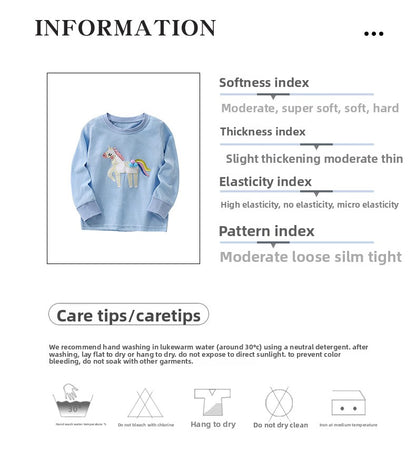 Cute Girl's Round Dots Pattern Cotton Children's T-shirt With Round Neck And Long Sleeves For Toddlers 3-6 Years