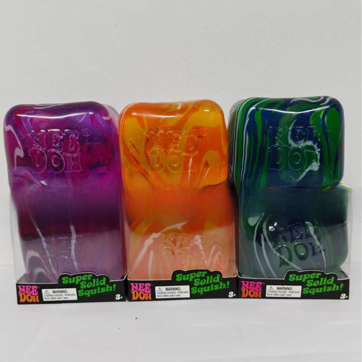 Ice Cube Squishy Toy Made Of Soft TPR Material In Vibrant Orange For Stress Relief