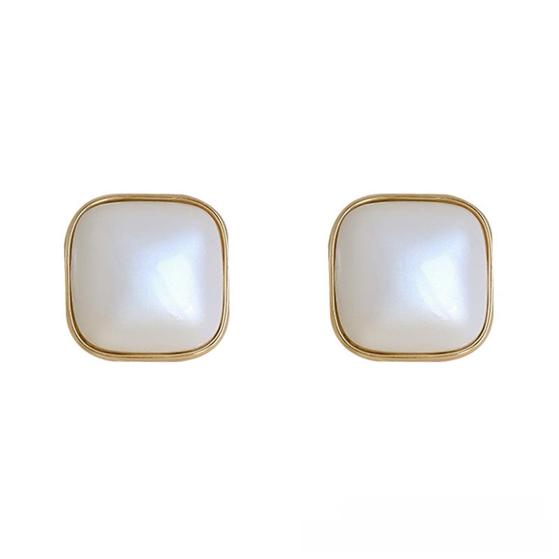 Geometric Stud Earrings For Unisex Featuring 925 Sterling Silver Ear Pins In Retro Style Alloy Design