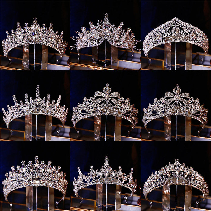 Princess Crown Hair Accessory For Kids, Alloy Material With Crystal Inlay, Perfect For Birthday Celebrations