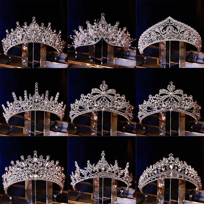 Princess Crown Hair Accessory For Kids, Alloy Material With Crystal Inlay, Perfect For Birthday Celebrations