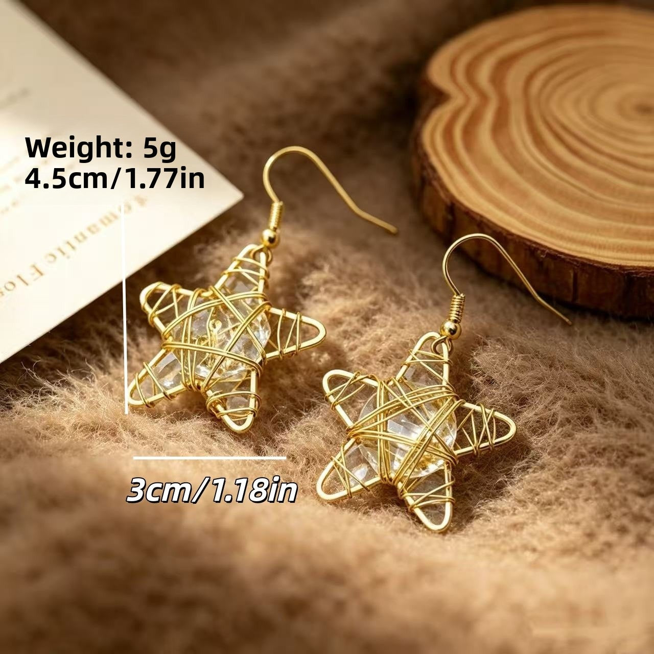 Pentagram Stud Earrings For Unisex Featuring Copper Ear Pins In Retro Style Metal Design