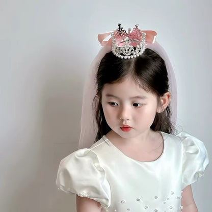 Princess Crown Hair Accessory For Kids Featuring Rhinestones, Perfect For Birthday Celebrations