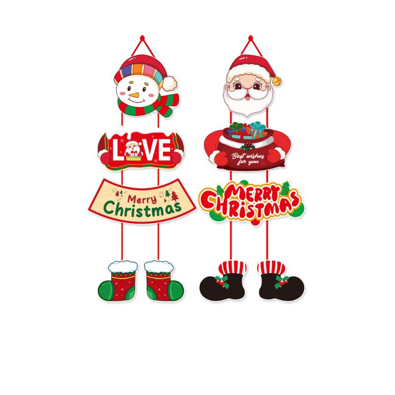 Christmas Santa Claus Hanging Ornaments In Paper Material For Festive Holiday Decoration