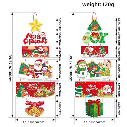 Christmas Santa Claus Hanging Ornaments In Paper Material For Festive Holiday Decoration