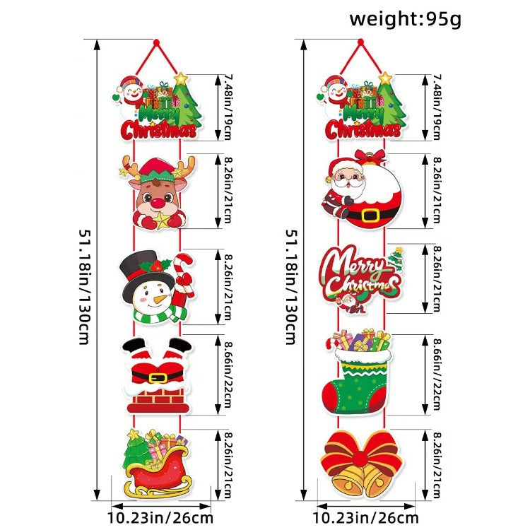 Christmas Santa Claus Hanging Ornaments In Paper Material For Festive Holiday Decoration