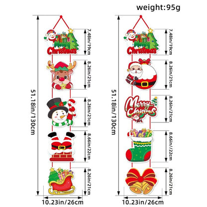 Christmas Santa Claus Hanging Ornaments In Paper Material For Festive Holiday Decoration