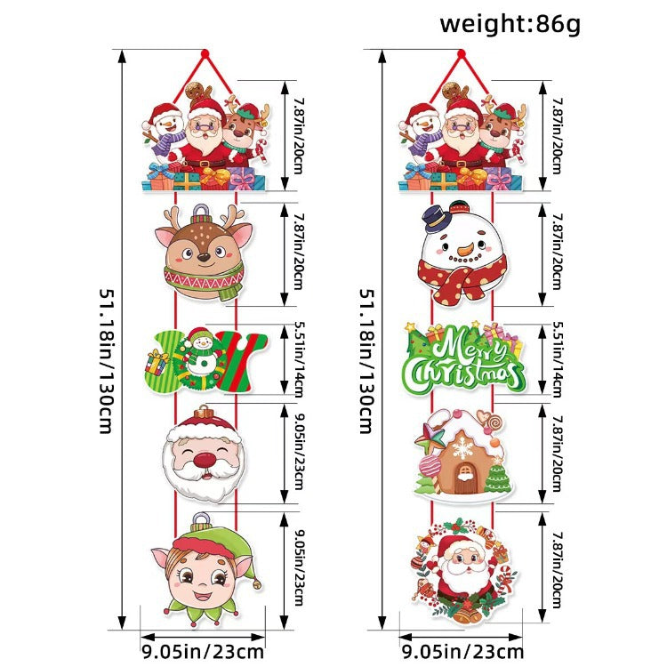 Christmas Santa Claus Hanging Ornaments In Paper Material For Festive Holiday Decoration