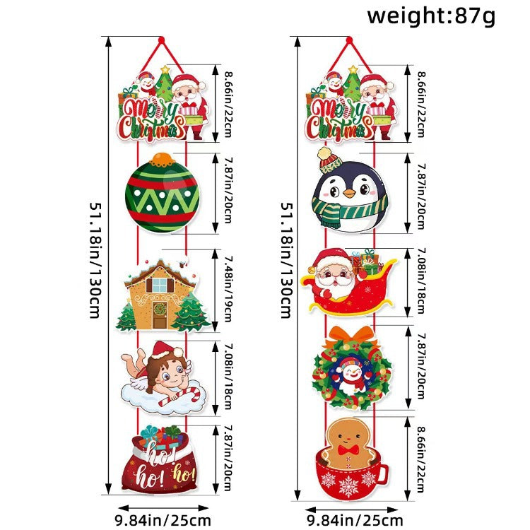 Christmas Santa Claus Hanging Ornaments In Paper Material For Festive Holiday Decoration