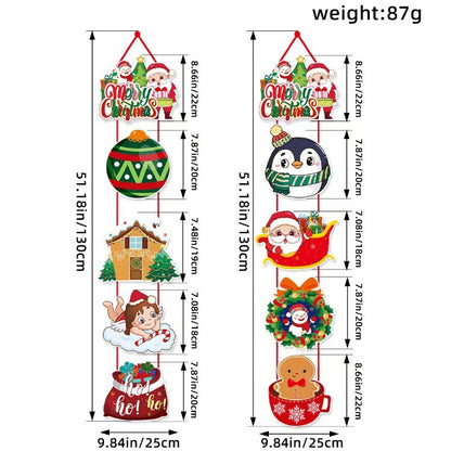 Christmas Santa Claus Hanging Ornaments In Paper Material For Festive Holiday Decoration